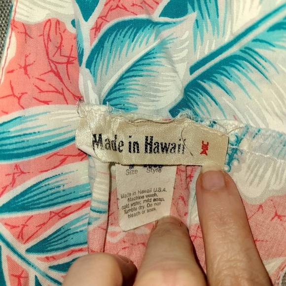 Vtg Made in Hawaii Hawaiian House Dress Womens Medium Hibiscus Aloha Hawaii - Picture 5 of 11